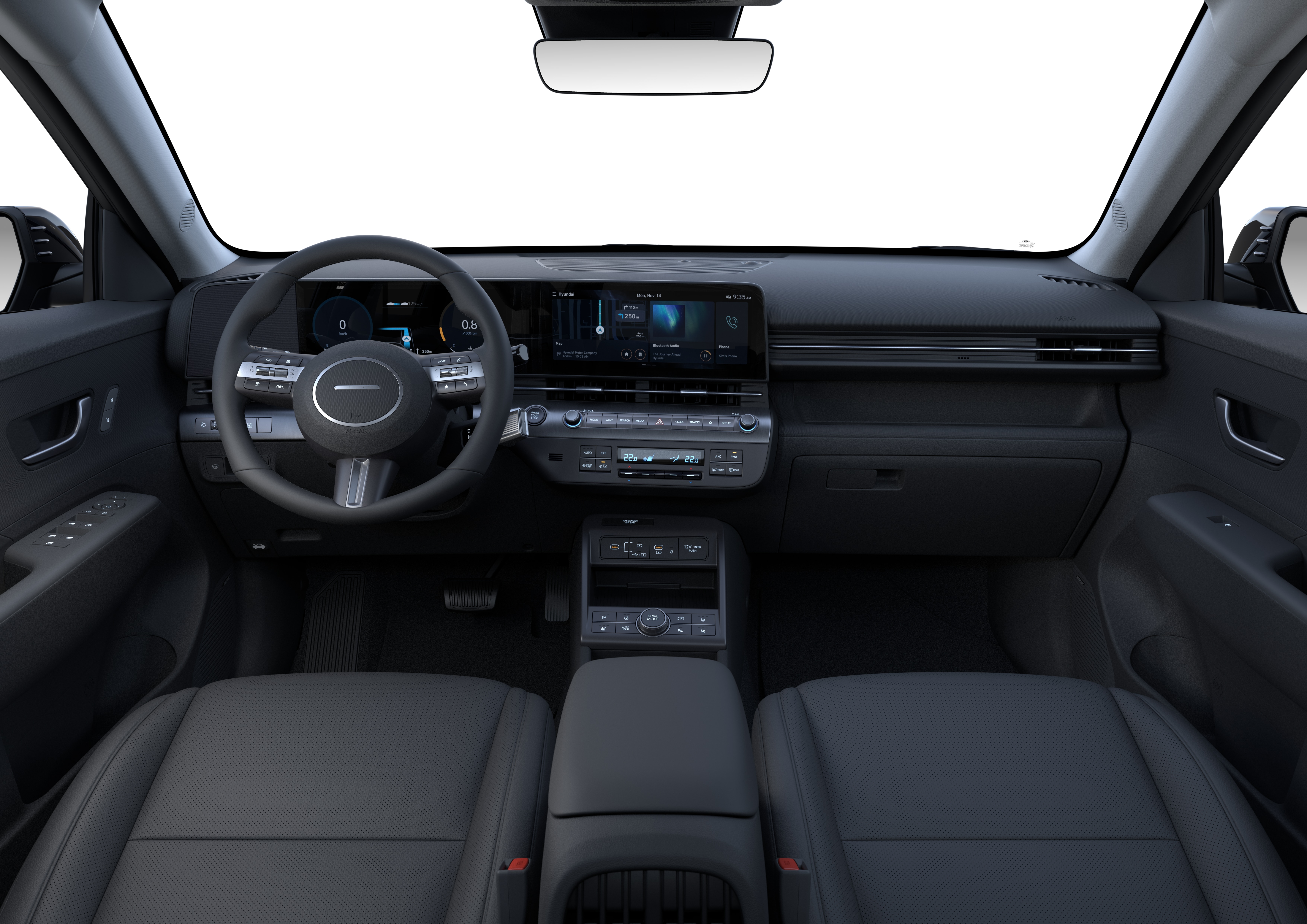 The inside view of the Hyundai KONA