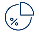 Pie chart icon with percentage symbol