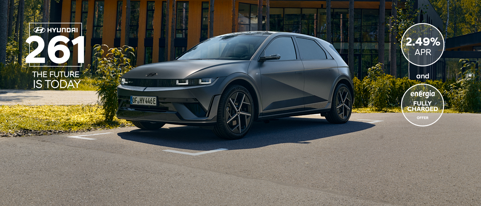 The Hyundai Ioniq 5 parked.