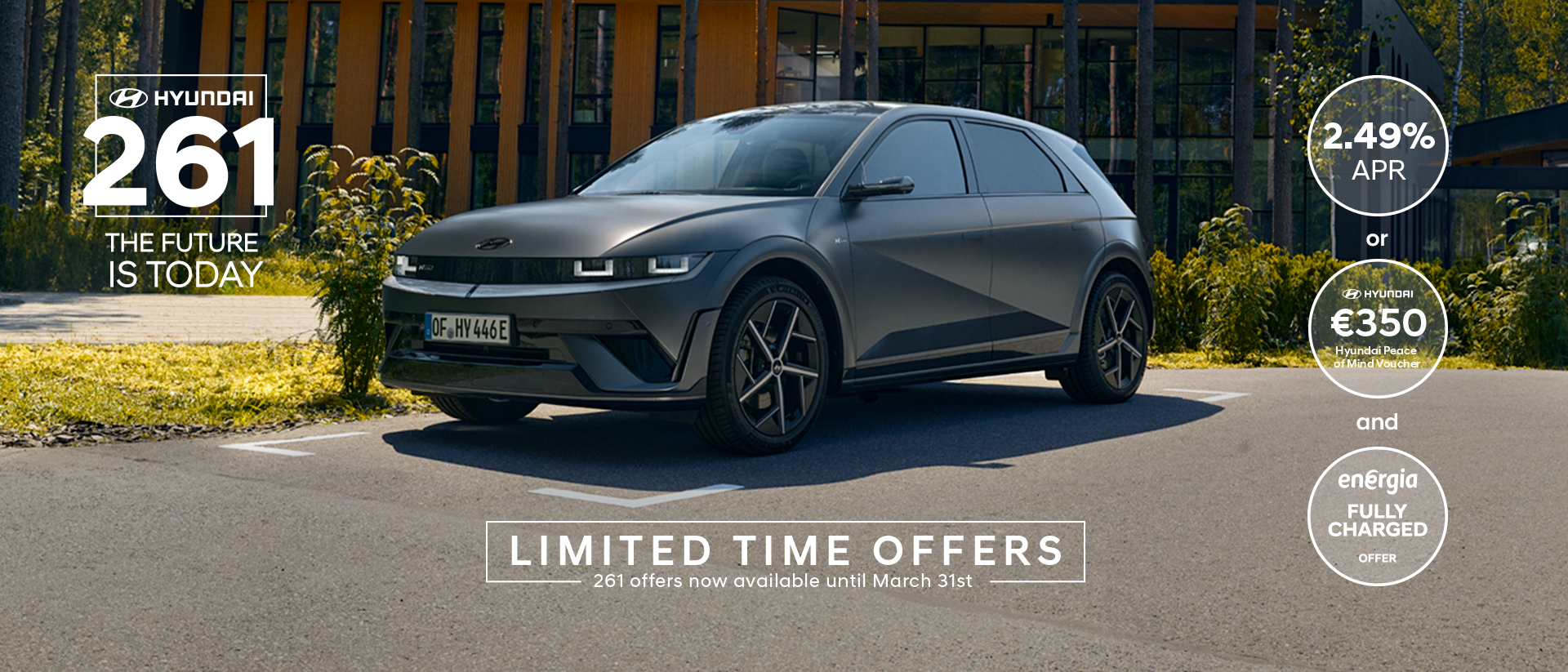 The Hyundai Ioniq 5 parked.