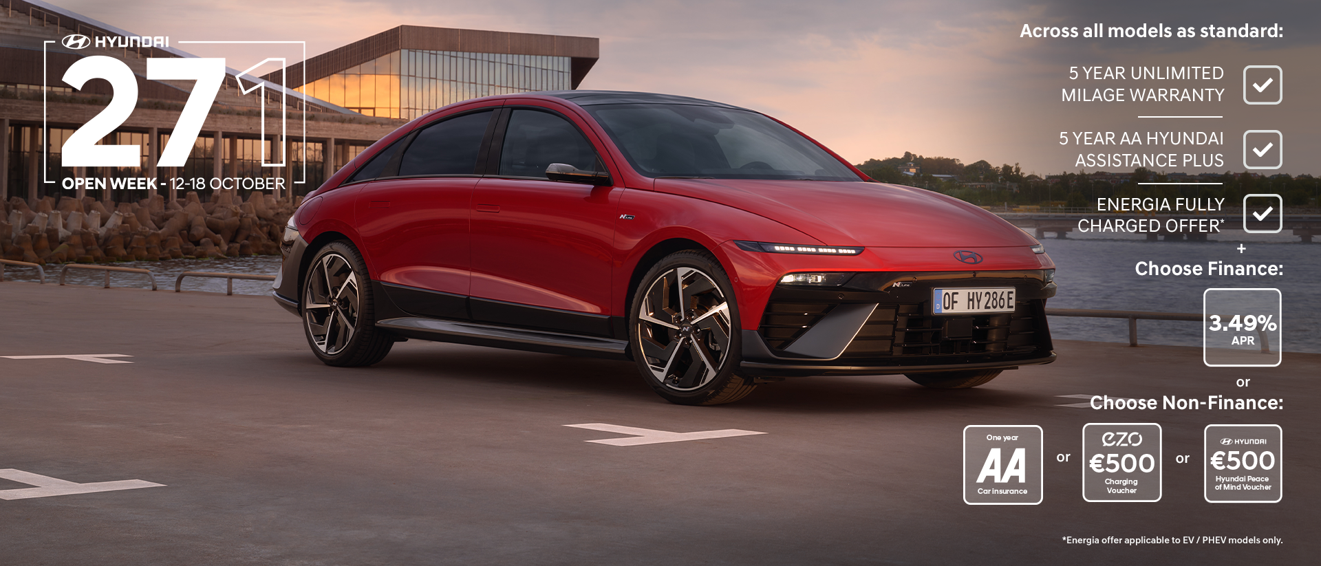 The Hyundai IONIQ 6 parked.