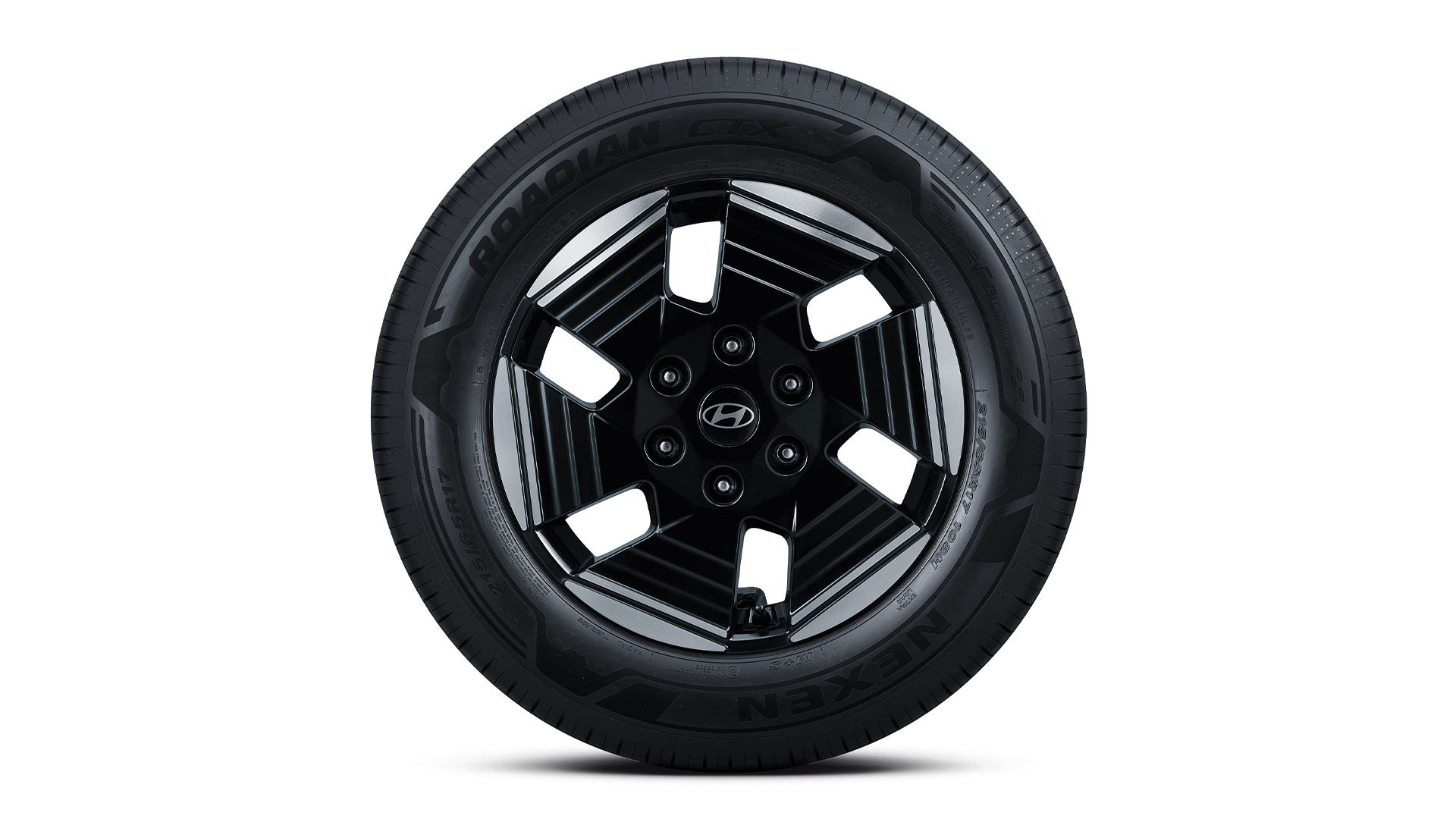 Close-up view of the 17-inch alloy wheels on Hyundai STARIA Electric.