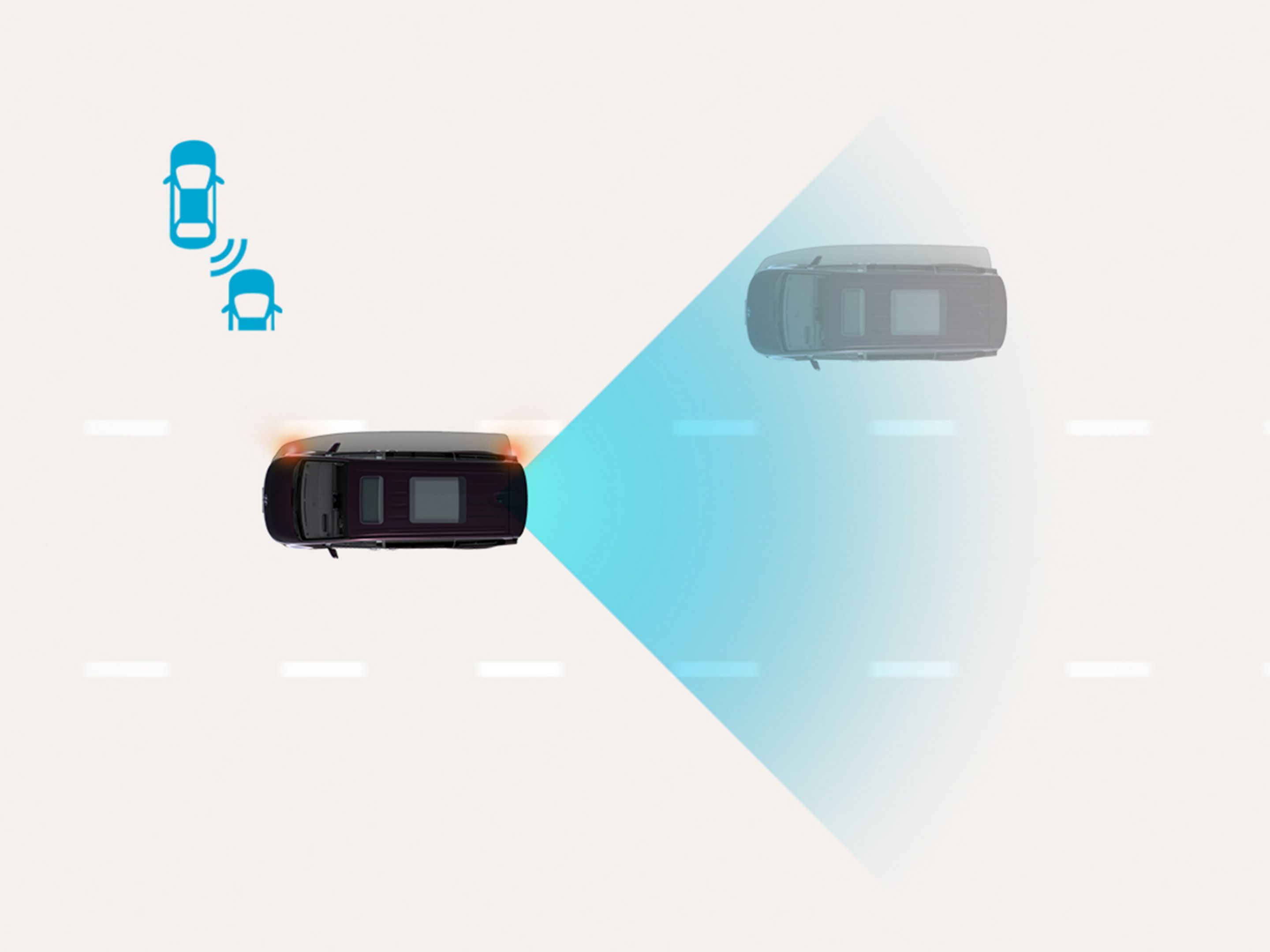 Blind-Spot Collision-Avoidance Assist: Hyundai STARIA Electric detects vehicles in adjacent lanes and alerts before a lane change.