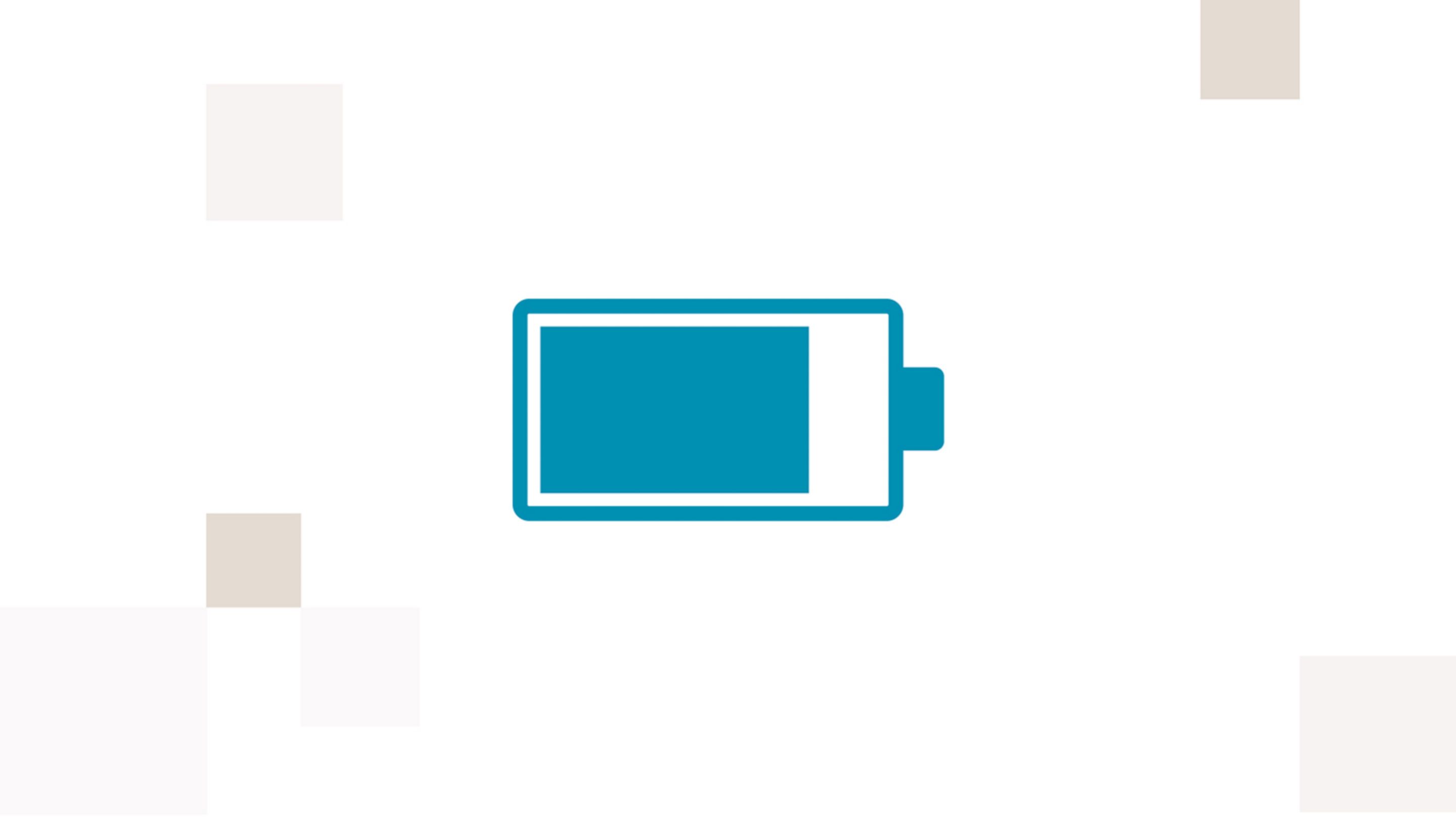 Battery icon showing a partially filled charge level.